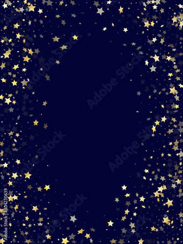 Gold gradient star dust sparkle vector background.