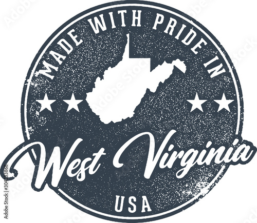 Made in West Virginia State Packaging Label