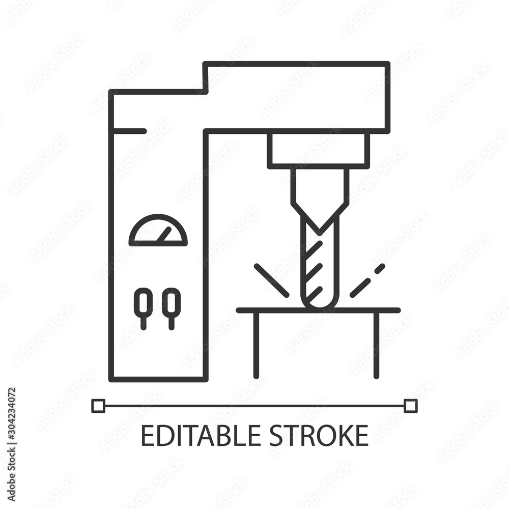 Steel industry linear icon. Metal and iron production technology. Metallurgy. Factory equipment. Engineering. Thin line illustration. Contour symbol. Vector isolated outline drawing. Editable stroke Steel industry linear icon. Metal and iron production technology. Metallurgy. Factory equipment. Engineering. Thin line illustration. Contour symbol. Vector isolated outline drawing. Editable stroke