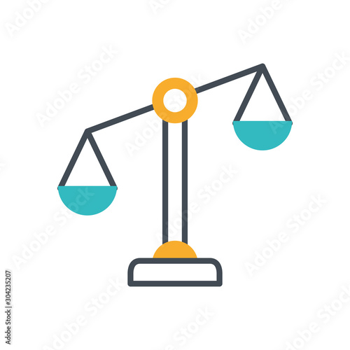 scale balance equality isolated icon