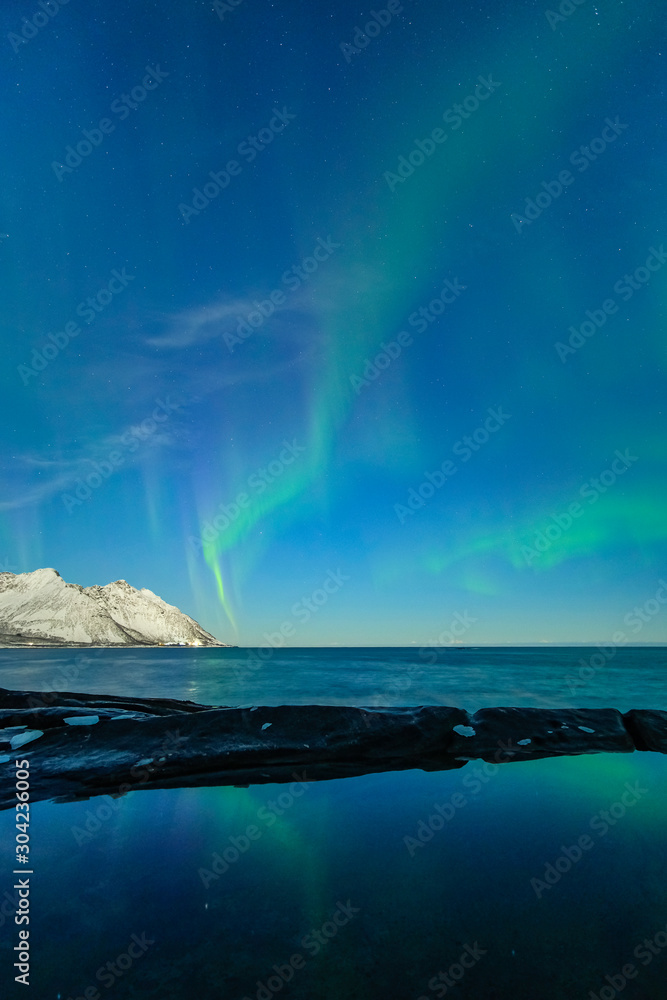 Northern lights, Aurora Borealis, Tungeneset, Senja, Norway