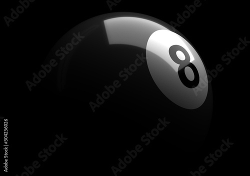 Tablou pe pânză Number eight billiard ball
