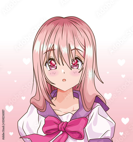young woman anime style character