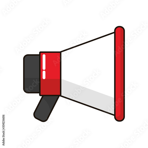 megaphone sound device isolated icon photo