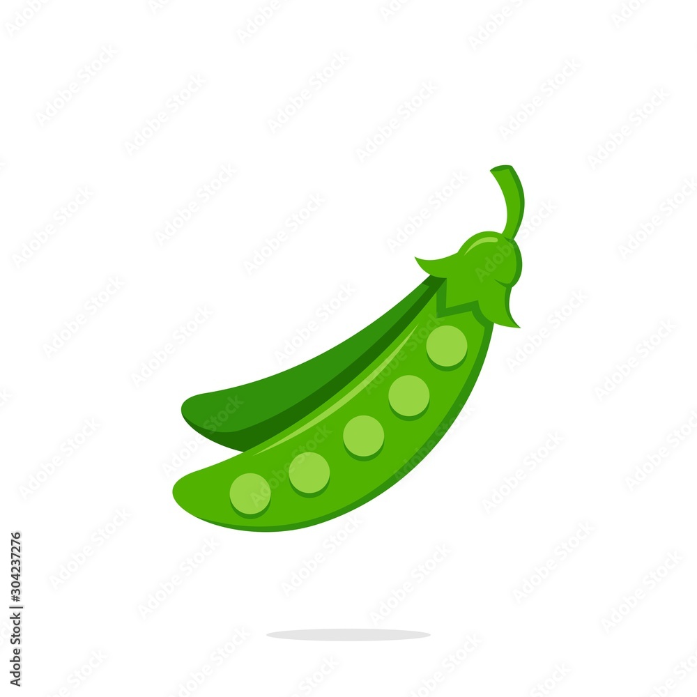 Pea icon vector. Illustration of pea isolated on white background Pea icon vector. Illustration of pea isolated on white background