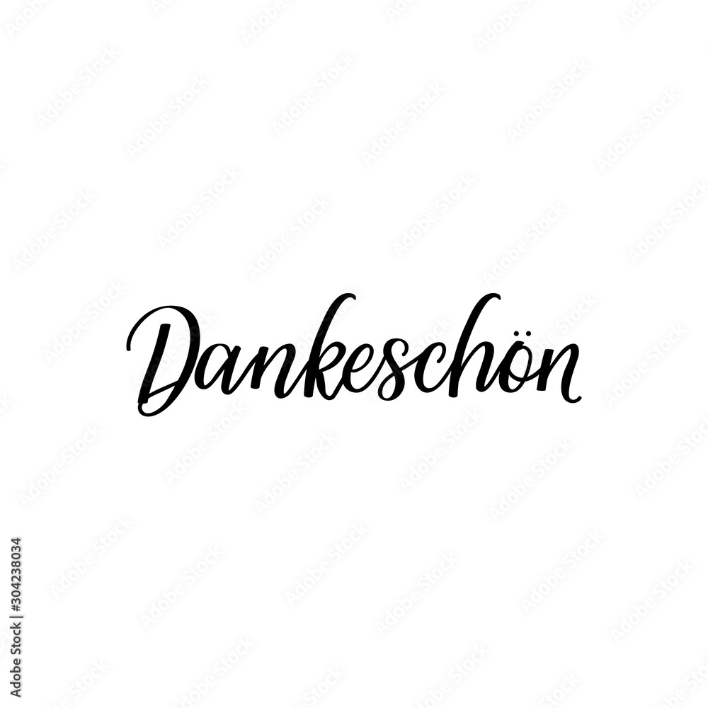 German text: Thank you very much. Lettering. Banner. calligraphy vector illustration.