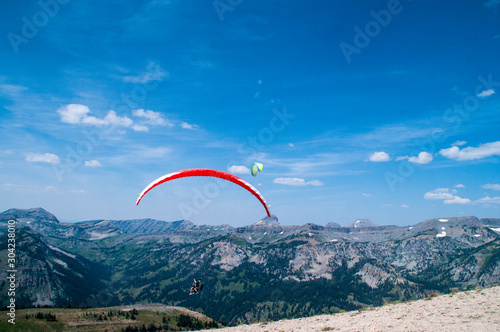 paraglider in the mountains