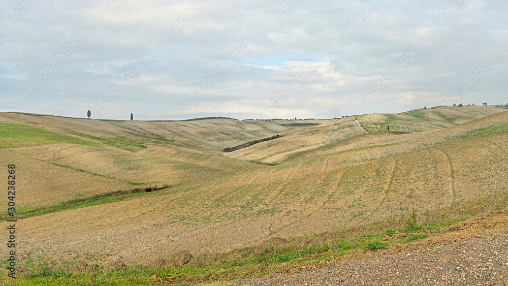 landscape of hills tuscany in autumn in Italy landscape of hills tuscany in autumn in Italy