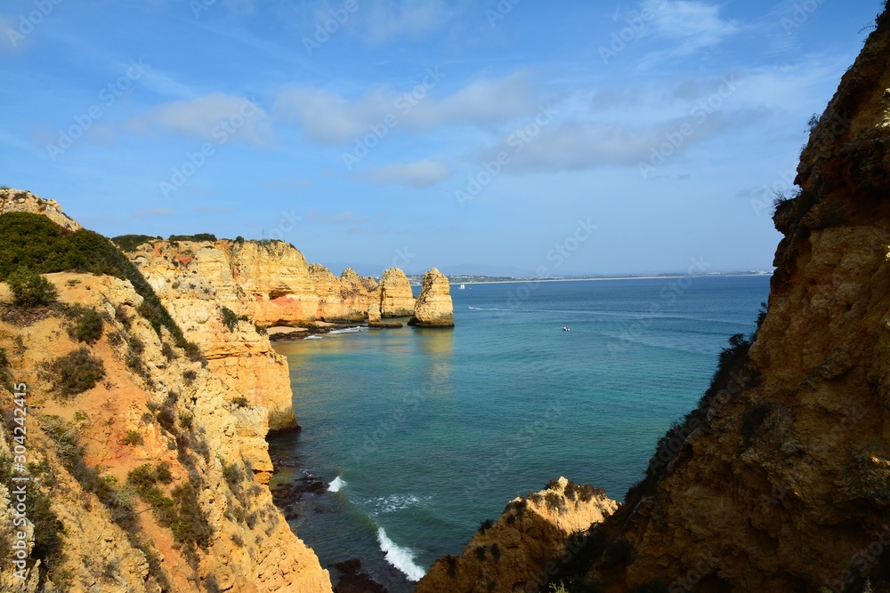 landscape from the coastal area of Algarve Portugal 01.Nov.2019