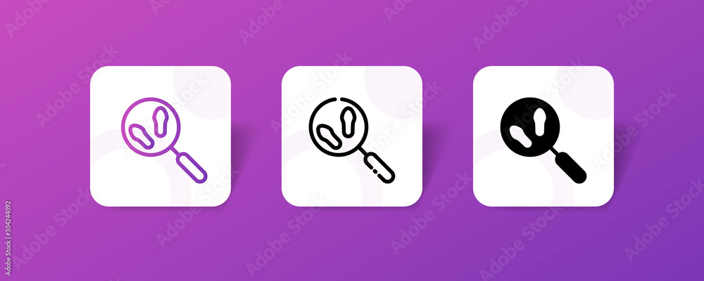 evidence search outline and solid icon in smooth gradient background button evidence search outline and solid icon in smooth gradient background button