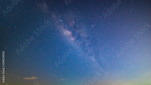 Clearly Milky Way at night sky.