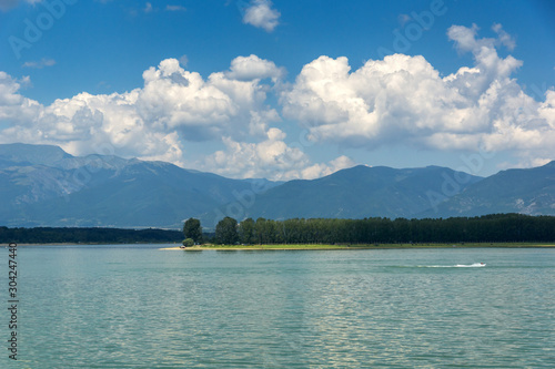 Landscape from dam of Koprinka Reservoir, Bulgaria photo