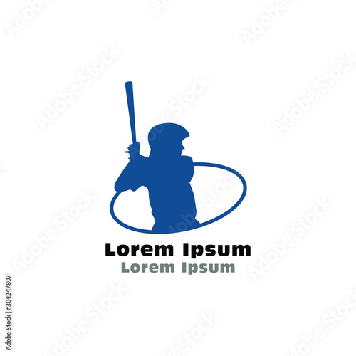 Softbal logo / emblem template. Vector softbal league logo with ball. Sport badge for tournament championship or league.