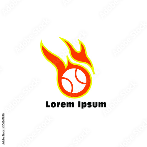 Softbal logo / emblem template. Vector softbal league logo with ball. Sport badge for tournament championship or league.