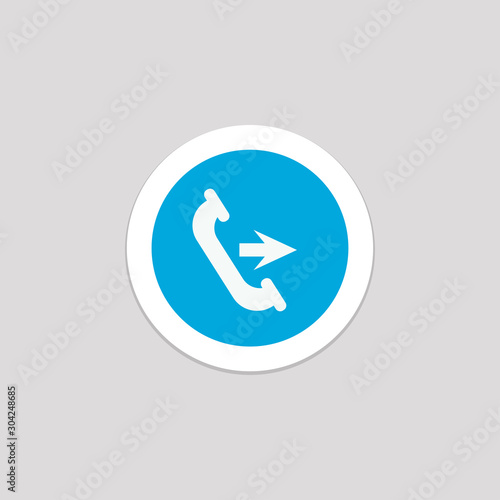 Cell phone element icon with a white background.