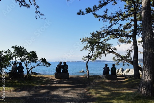 Japan's tourist attractions Hayama Coast (Shonan Coast) in Kanagawa Prefecture. photo