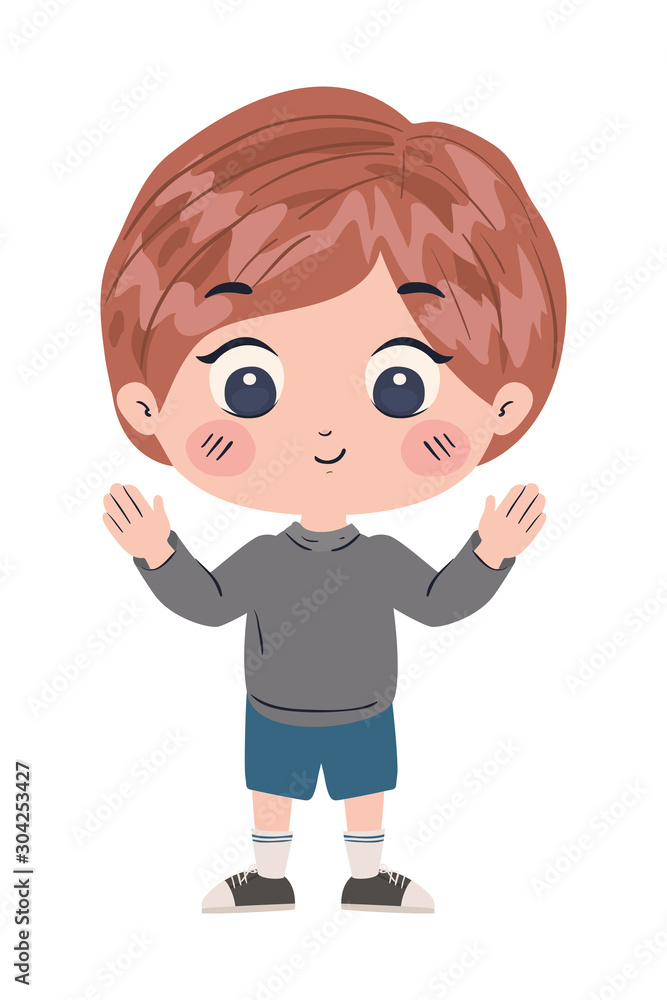 Isolated boy cartoon vector design Isolated boy cartoon vector design
