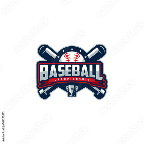 Baseball championship logo design inspiration. Template logo