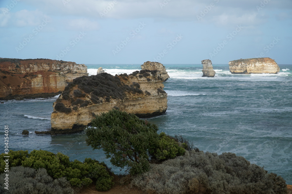 scenic cliffs at the great ocean road