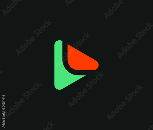 Free Download Play Logo Icon Minimal emblem design template - GFXLoad