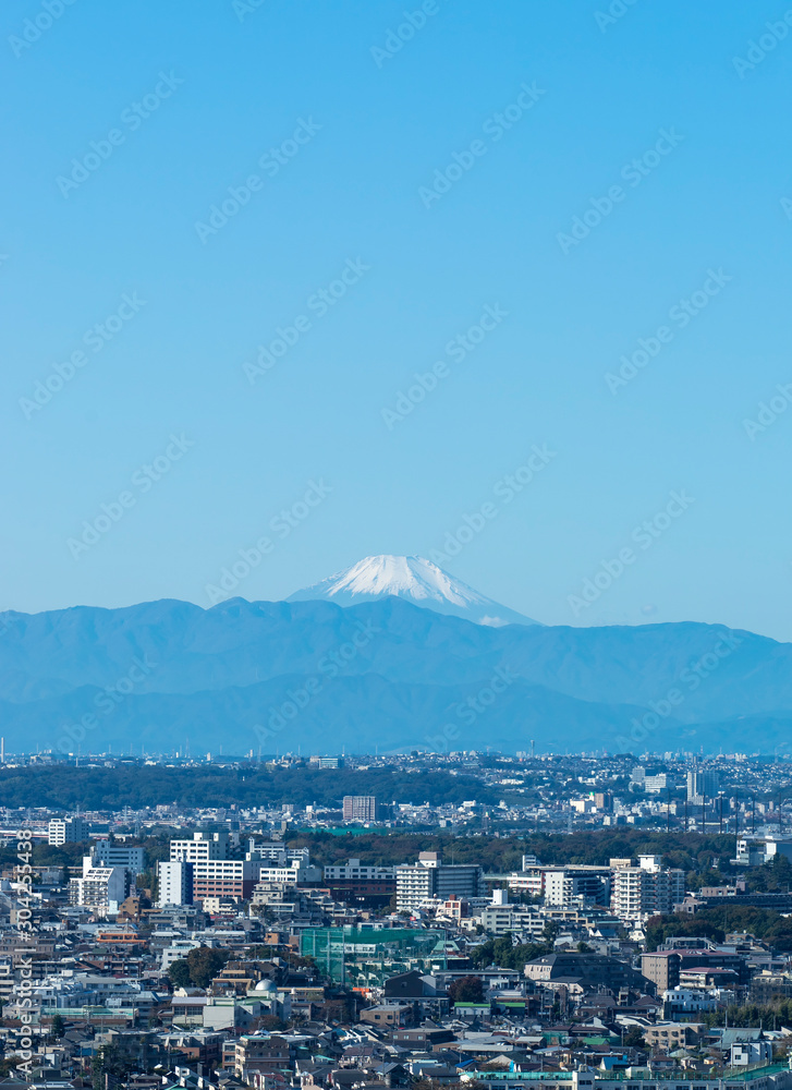 東京世田谷から見る富士山
