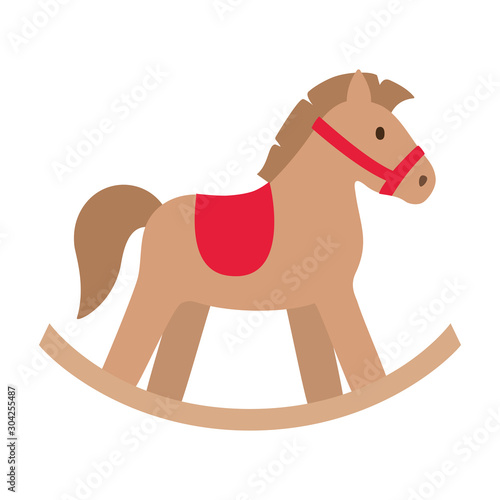 Isolated horse toy vector design