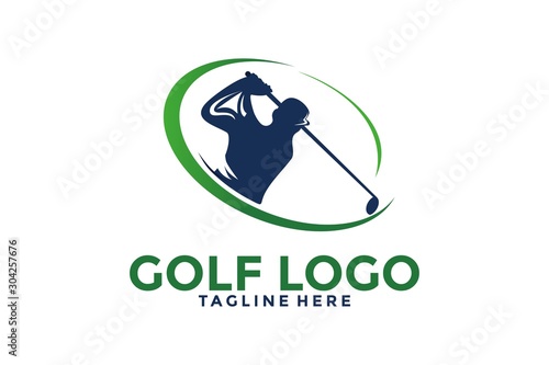 Golf logo design vector template