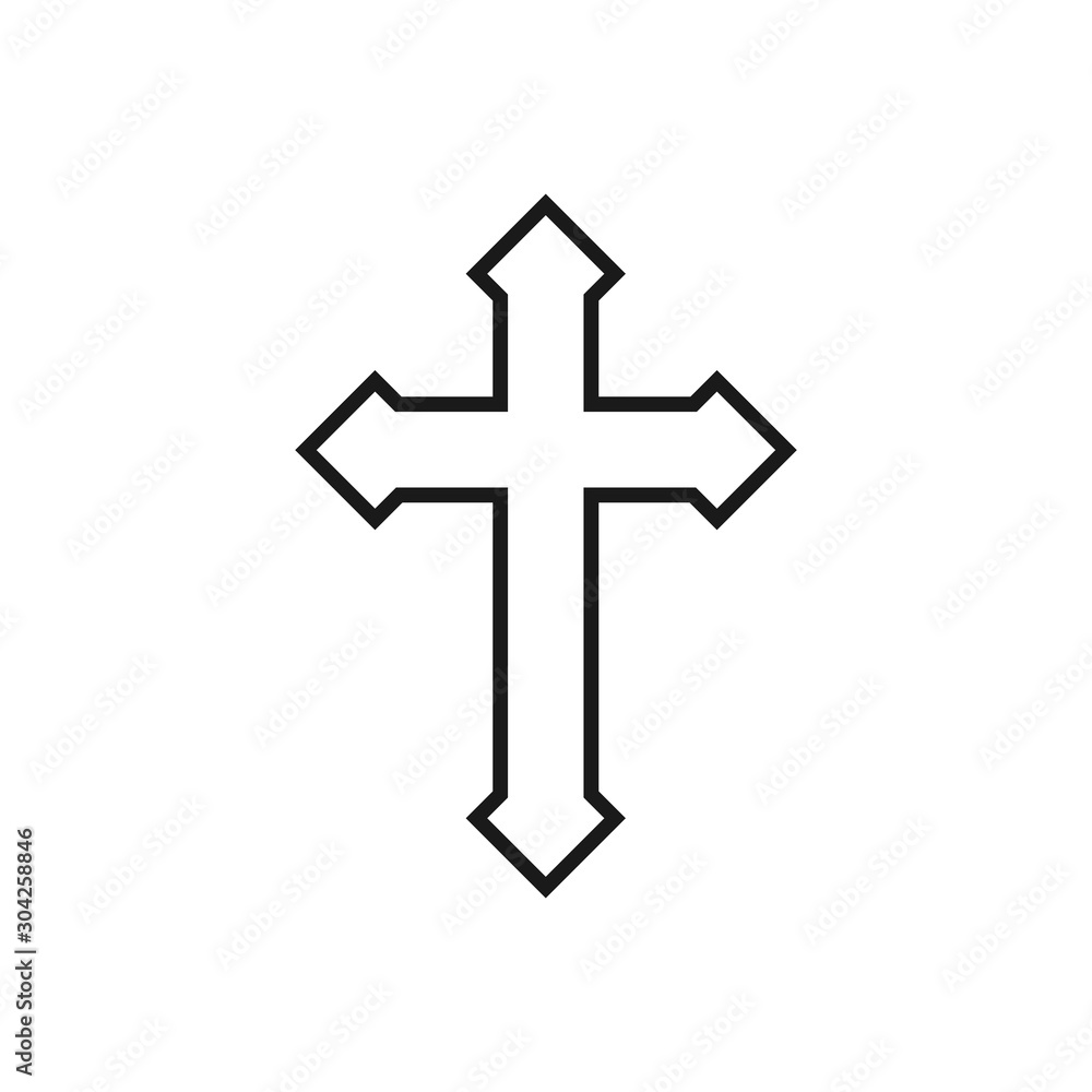 christian cross icon vector design symbol christian cross icon vector design symbol