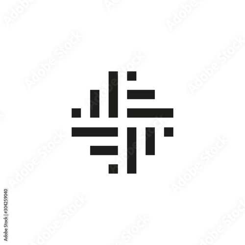 Logo design with woven icon