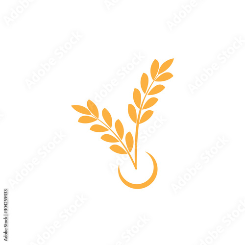 Business Logo Design with Wheat Icon