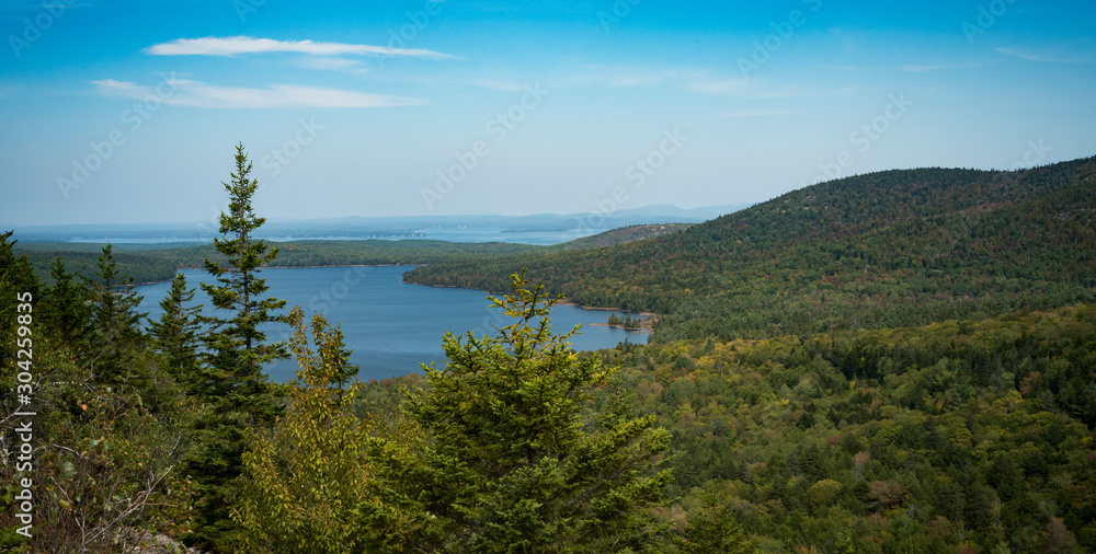 Landscape in Acaida National Park, Maine, USA