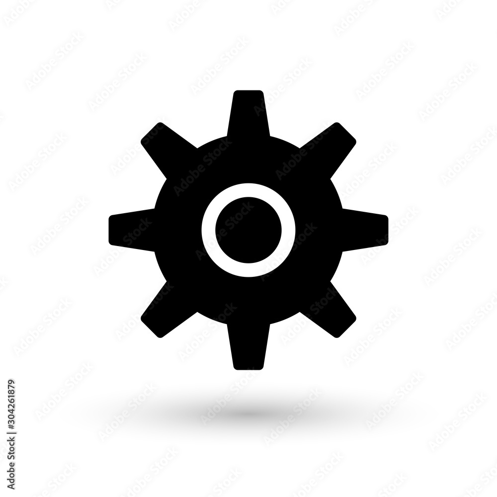 Obraz premium Gear vector icon, cogwheel pictogram. Settings symbol.