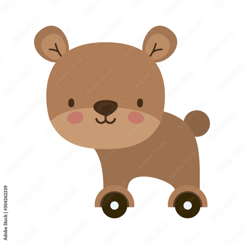 Obraz premium Isolated teddy bear toy vector design
