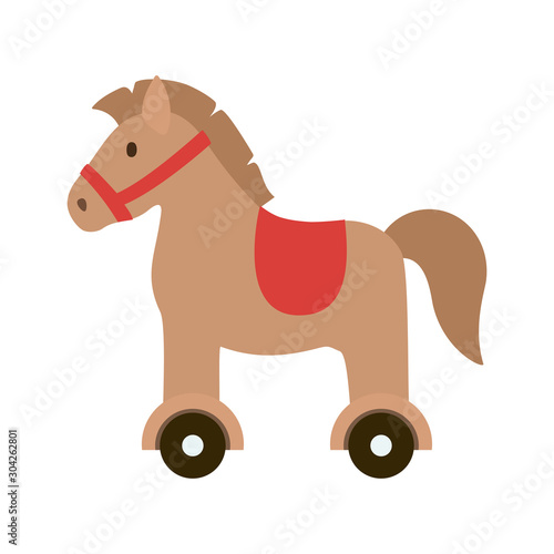 Isolated horse toy vector design