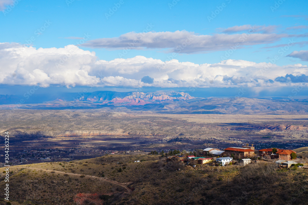 Looking down on the red rocks of Sedona and the beautiful Verde Valley from Jerome.