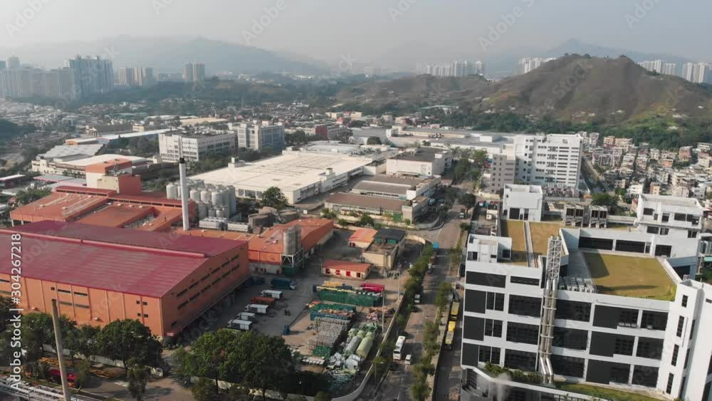 Aerial view of Yuen Long Industrial Estate in Hong Kong