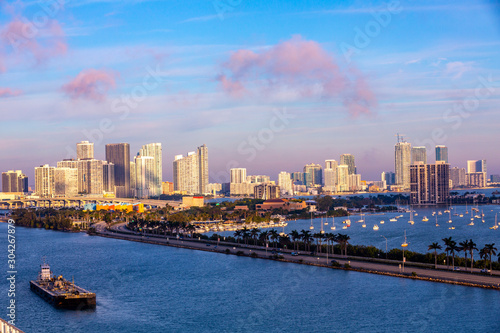 Miami MacArthur Causeway Panorama.