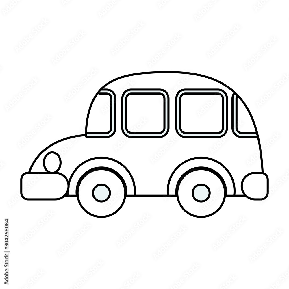 Isolated car toy vector design