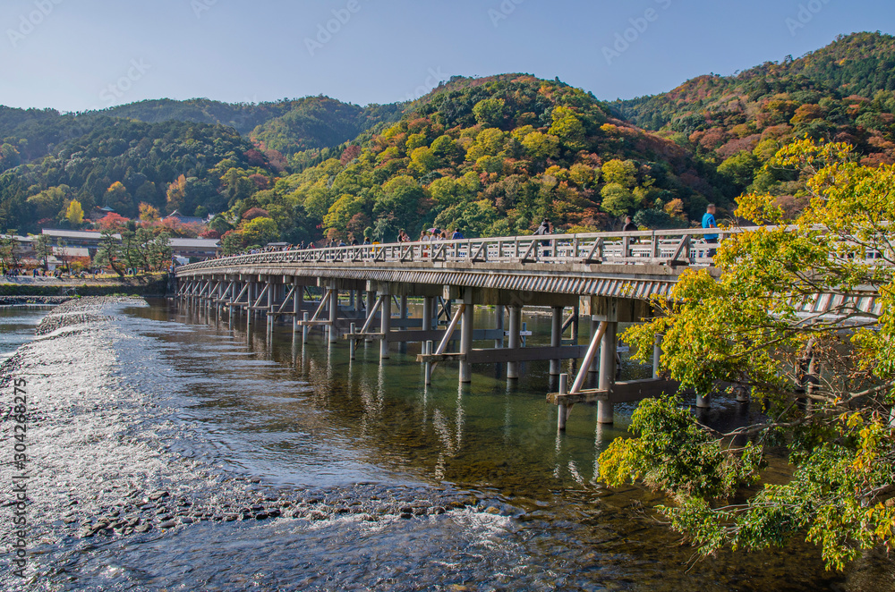 京都　嵐山の渡月橋