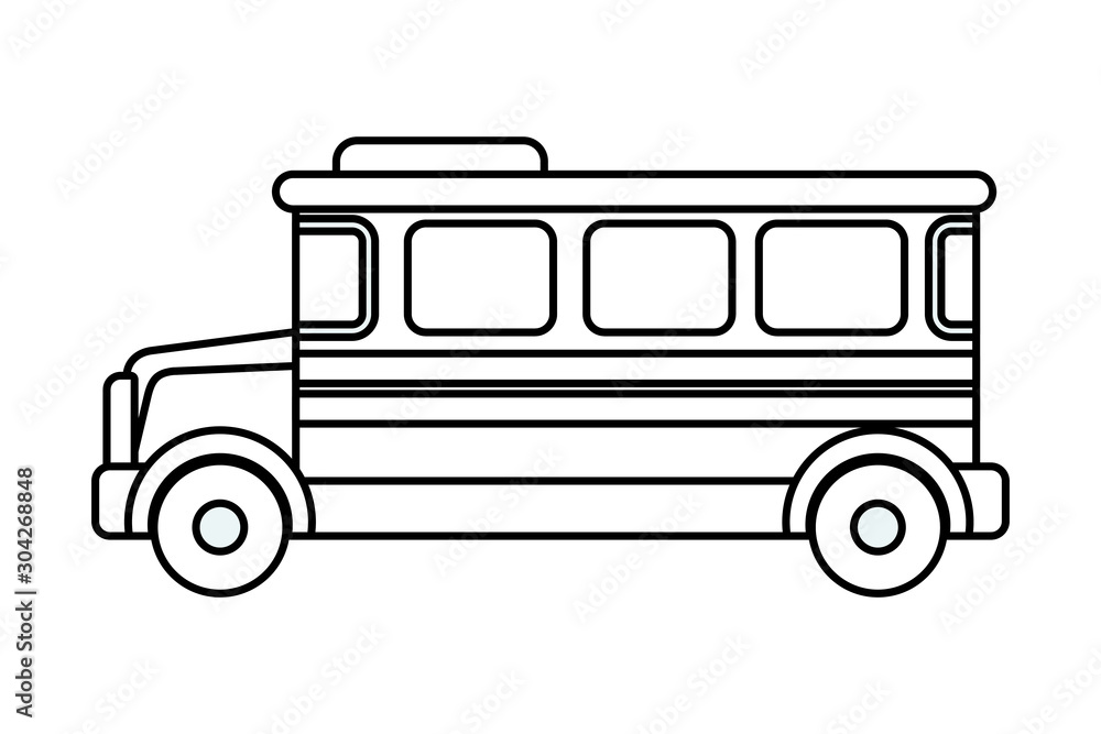 Isolated school bus vector design