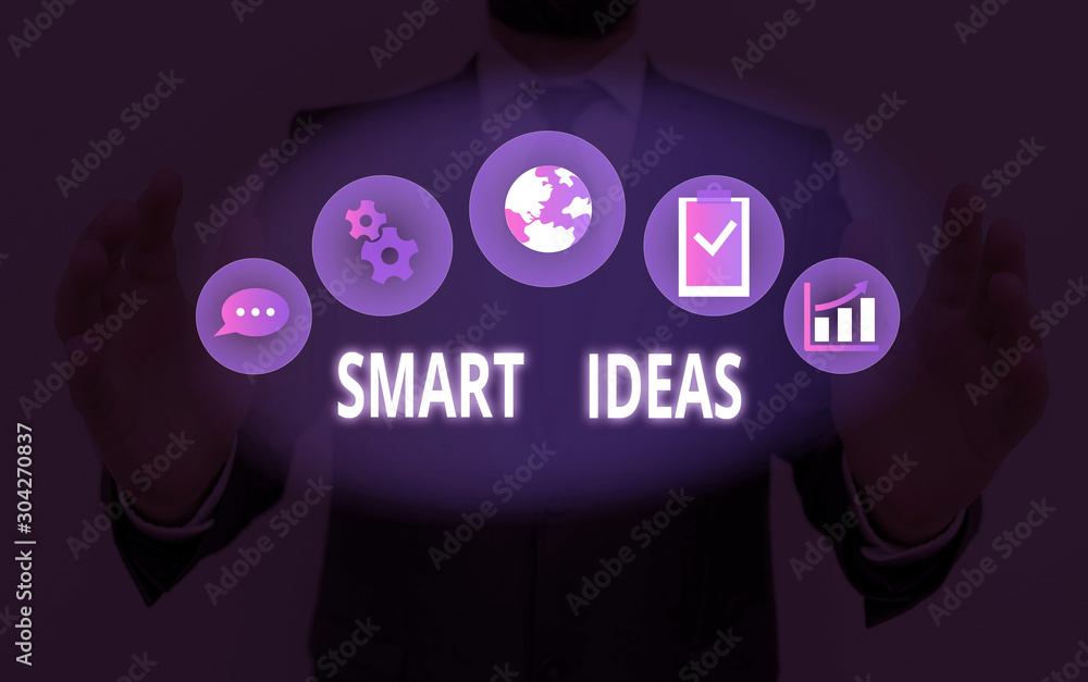 Handwriting text Smart Ideas. Conceptual photo A thought or collection of thoughts that generate in the mind Handwriting text Smart Ideas. Conceptual photo A thought or collection of thoughts that generate in the mind