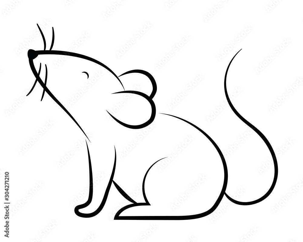 Vektorová grafika „Isolated mouse cartoon vector design“ ze služby