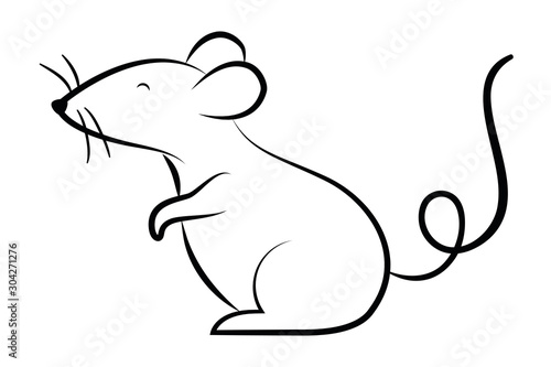 Isolated mouse cartoon vector design
