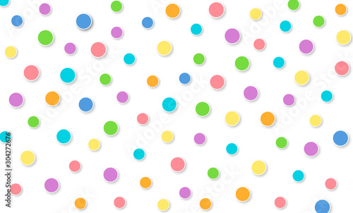 Festival pattern Abstract kawaii pattern polka dot circle background. Soft gradient pastel. Concept for wedding card design or presentation