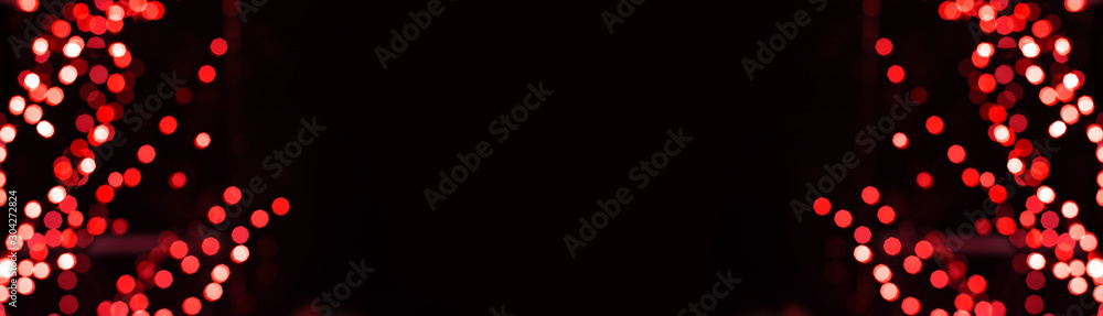 black background wallpaper pattern empty copy space for your text here abstract unfocused red bokeh illumination symmetry frame
