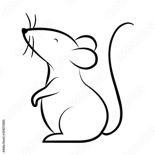 Isolated mouse cartoon vector design