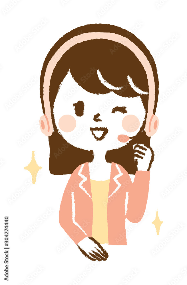 Illustration of operator consultant woman Illustration of operator consultant woman