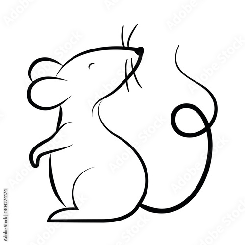 Isolated mouse cartoon vector design