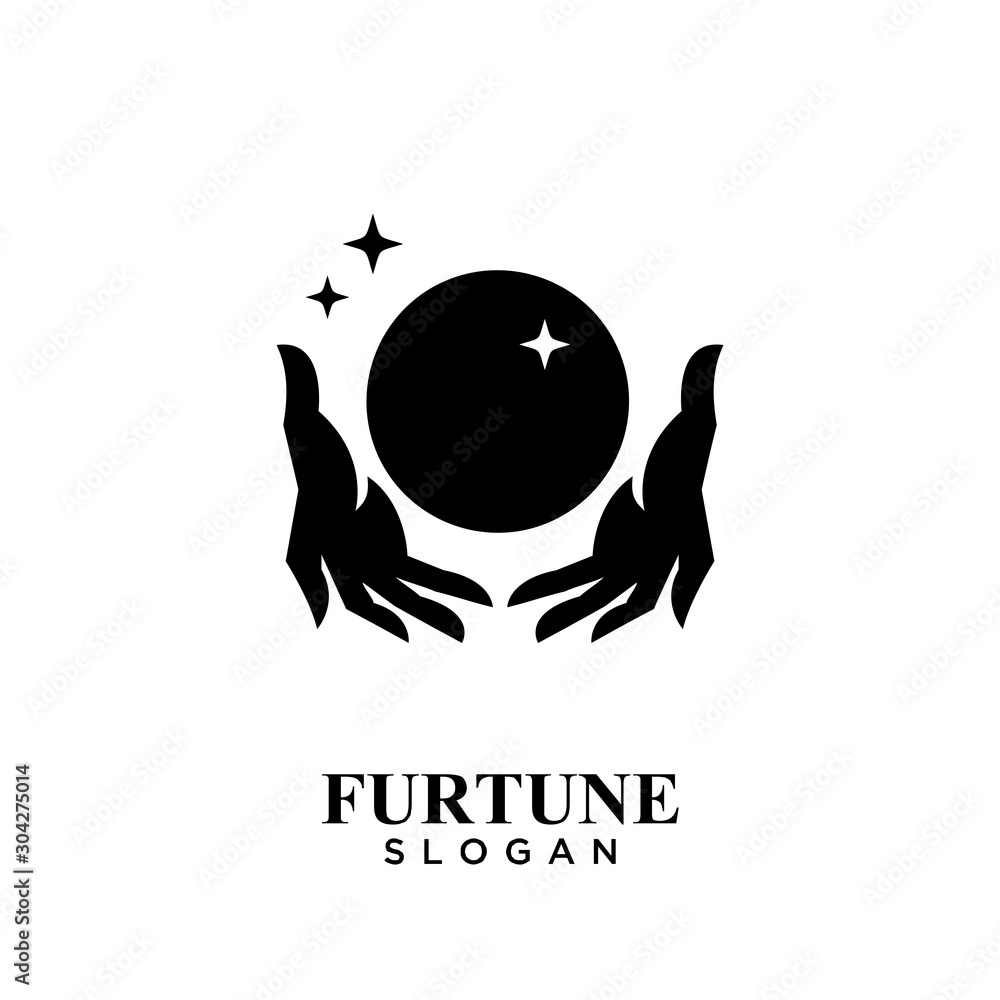 fortune teller logo icon design vector illustration Stock Vector