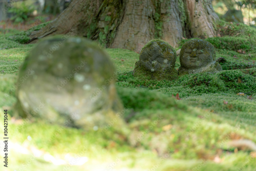 京都大原三千院 わらべ地蔵 京都大原三千院 わらべ地蔵